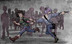 tordles:  thefingerfuckingfemalefury:  hicstreme:  You never think seriously about the zombie apocalypse until you find someone who’d make it worth surviving.  Adorable lesbians fighting zombies Is a thing that I VERY much want a movie about :D   pff