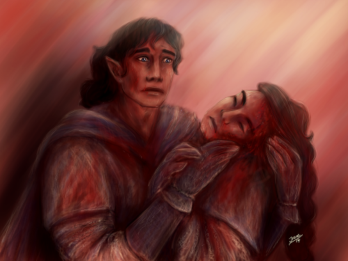 likes-drawing-elves:Arakáno, the youngest son of Ñolofinwë, died in the Battle of the Lammoth.