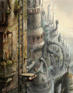 iforinspired:Game scenery from Machinarium by Amanita Design(Awesome point and click game, I love it! Play Demo)