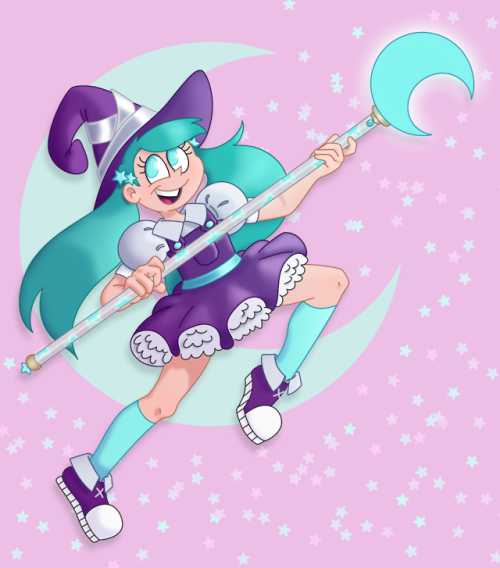 a-m-e-t-h-y-s-t-r-o-s-e:Little Witch! A redraw of a drawing from 2010.