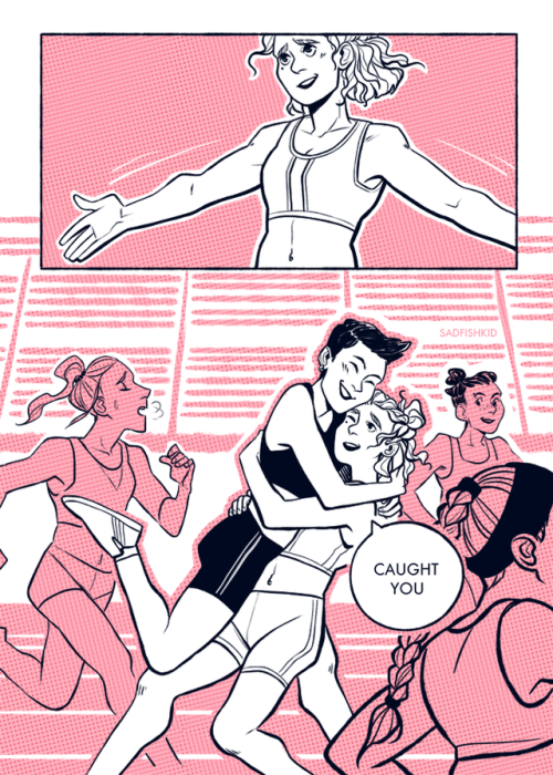 my comic for Game On! A WLW Sports Anthology  ‍♀️⏱️ 