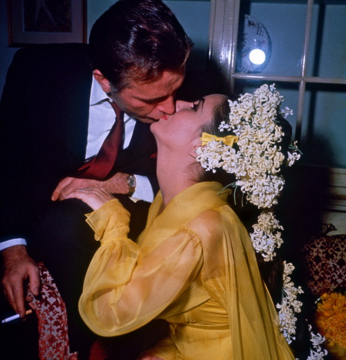 Richard Burton and Elizabeth Taylor on their wedding day.