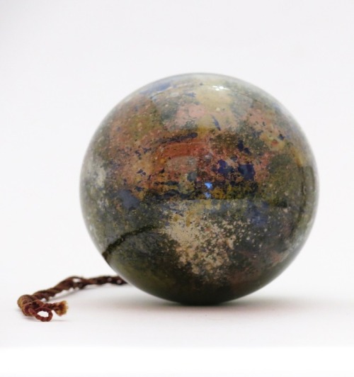 in-the-horniman: This beautiful piece of glass is known as a Witch Ball, and comes from Hertfor