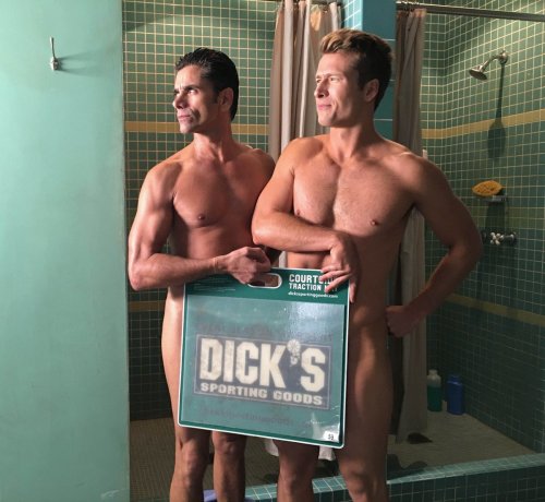 amazingmalenudity:  John Stamos and Glen Powell