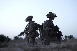 gunrunnerhell:  Our ride isn’t here yet… Rangers from D Company, 2nd Battalion, 75th Ranger Regiment await their aircraft at the helicopter landing zone after completing a successful night combat operation against insurgents in Ghazni Province, Afghanista