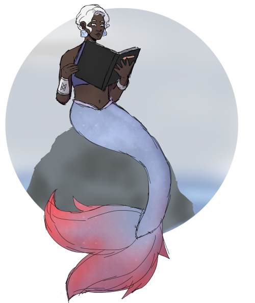 eevee-art:in honor of mermay here’s a lucretia i did last year ! [ID: Digital drawing of Lucretia as