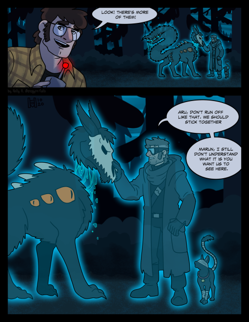 eregyrn-falls-art:The MYSTERY TRIO in “Not, In Fact, a Ghost Story”!WHEW.This comic has been a long 