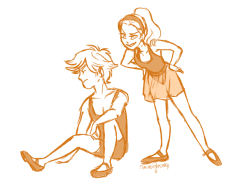 stainedglasssky:  More of @starrycove’s breakdance (now also slash ballet) au.  Chloé is definitely that one chick at the company who would do anything to be prima-ballerina (despite being just a decent dancer) including blackmailing Adrien when she