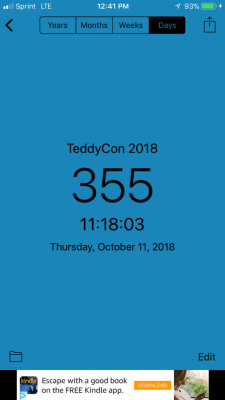 TeddyCon 2018 Registered. 355 Days to Go!