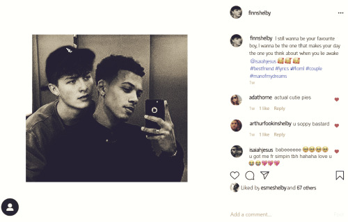 Peaky Blinders OTP Modern AU [1/3]Finn Shelby/Isaiah Jesus Instagram