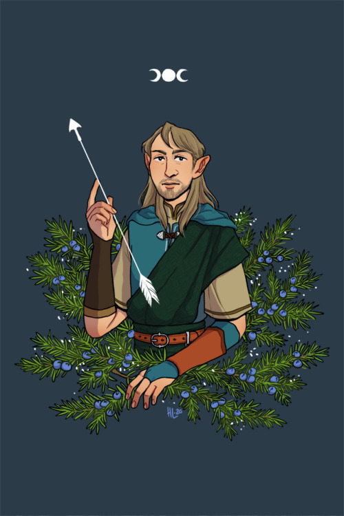 This is Kidaerin. A handsome elf ranger who is master archer Kidaerin is @eyanin ‘s dnd character.