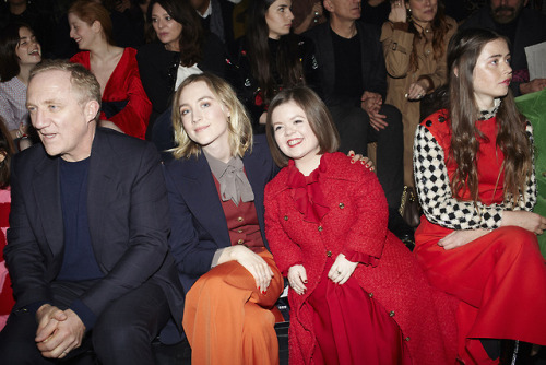 Attending the Gucci Fall Winter 2019 show, Salma Hayek Pinault, Chairman and CEO of Kering, François