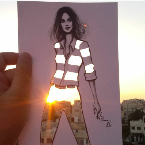 martymartinloki: conflictingheart: Illustrated Fashion Cut-Outs Turn the World into Dress Patterns T