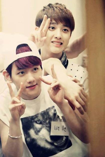 kyungsp:  i just love baeksoo being dorky together and how they tease each other. Sorry for those who shipped kaisoo, this is just my personal preference.  pictures and gifs credits to owner (sorry i dun remember when and where i get it from)