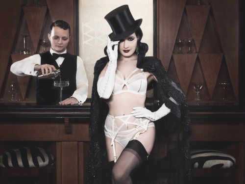 theglover: nordstrom: Dita Von Teese lingerie.  Hey, look who showed up on my dash! 