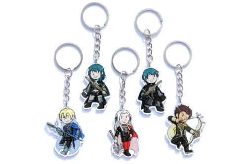 Hey everyone!! My Fire Emblem Three Houses merch is here!! I spent a lot of time working on these so