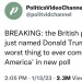saywhat-politics:BREAKING: the British people just named Donald Trump ‘the worst thing to ever come out of America’ in new poll
