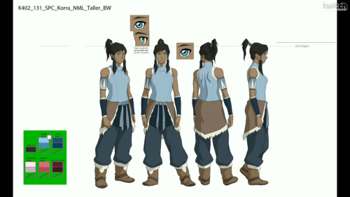 korranews:  Korra’s design evolution in Book 4. 