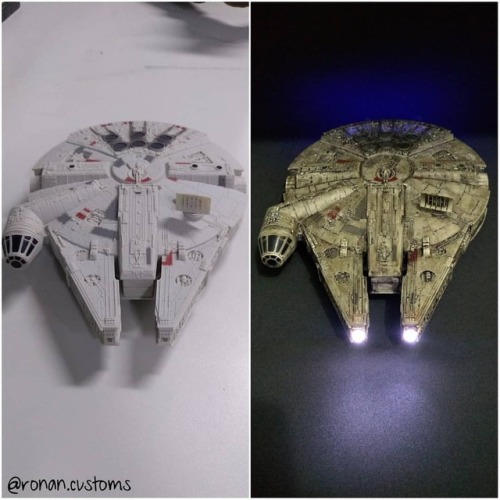 Transformação da Millennium Falcon em um colecionável! A instalaçã