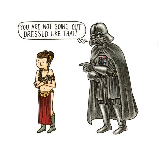 jester-nene:  godzillaftw:    If vader got to raise Luke and Leia. Priceless  (via