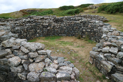 Roman Bathhouse, Hardknott Roman Fort, Cumbria, 31.7.18.The harsh landscape of the Lake District pro