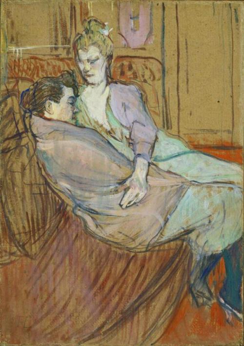 1.  Henri de Toulouse-Lautrec  - The Two Girlfriends, 18942.  Henri de Toulouse-Lautrec The Two Frie