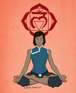 veridae:Thank You for 400 Followers! My gift to you: Korra demonstrates the Mudra for each of the 7 Chakras.Root Chakra - LamSacral Chakra - VamSolar Plexus Chakra - RamHeart Chakra - YamThroat Chakra - HamThird Eye Chakra - AumCrown Chakra - Ang