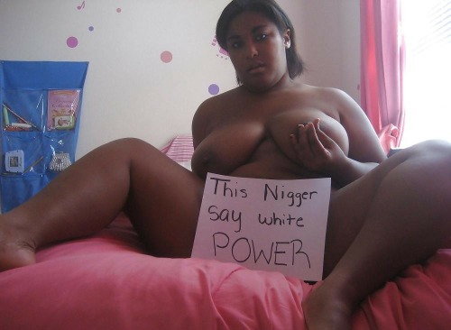 degradingblackwhores:  anything to say Black Lives Matter???  Lol^^