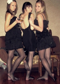 Fatalneon:“All You Need To Party With Us Is A Lbd, Black Nylons, And One Minor