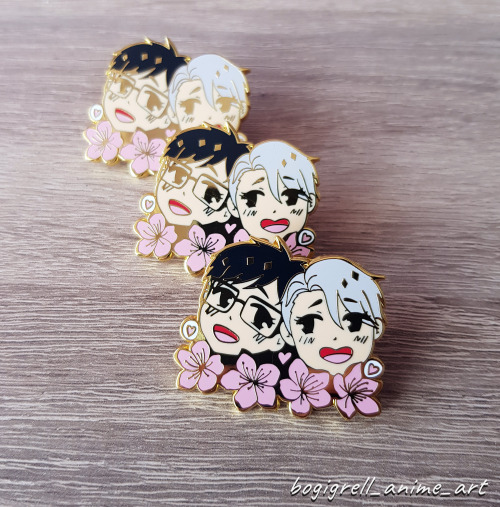 My YOI themed pins just arrived!Hope you like them ^^Feel free to check it out!LINK HERE