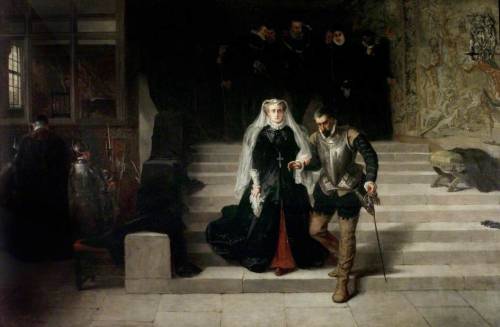 centuriespast:Mary, Queen of Scots, Being Led to Her ExecutionLaslett John Pott (1837–1898)Nottingha