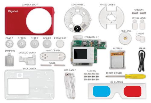 photojojo:  There’s nothing better than taking photos with a camera you built yourself, whether it’s a simple pinhole camera or a more advanced one like the Bigshot above. It’s a DIY digital camera that’s designed to teach you about mechanics