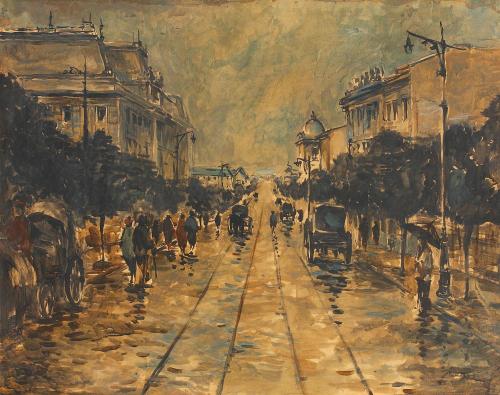 Elisabeth Avenue after Rain, Nicolae Darascu (1883-1959)