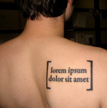 Lorem Ipsum tattoo tattoo loremipsum  Dövme