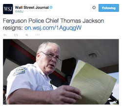 revolutionarykoolaid:No Justice, No Peace (3/11/15): After the death of Mike Brown, countless lies, and even more civil rights violations, the police chief of Ferguson has finally resigned. He will receive severance pay. #staywoke #farfromover