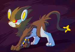 criminalcrow:  Here’s a Luxray doodle!