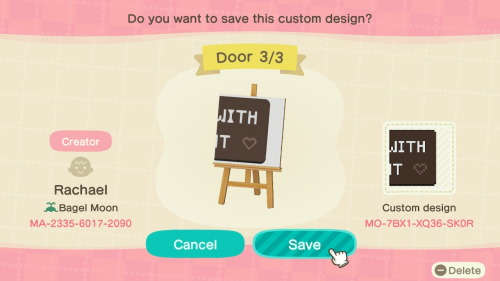 A Lovely Door Sign Made By @bagelcrossing On Twitter! 