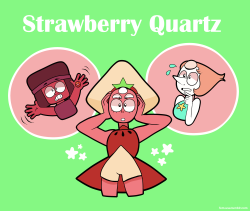 fem-usa: *:･ﾟ✧ Ruby + Pearl = Strawberry Quartz! *:･ﾟ✧ Commission for birth-n-reverse !  Get a commission like this one for บ!  