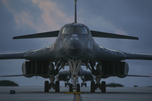 Lean, mean fighting machines…. ANDERSON AIR FORCE BASE, GUAM (October 21, 2020) – Two (look cl