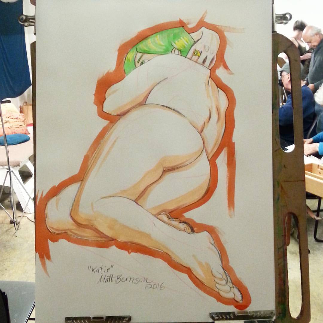 Thanks Katie!  Figure drawing forever. #figuredrawing #ink #drawing #art #nudes #nude