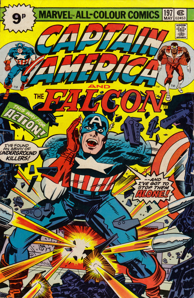 Captain America No. 197 (Marvel Comics, 1976). Cover art by Jack Kirby.From Oxfam