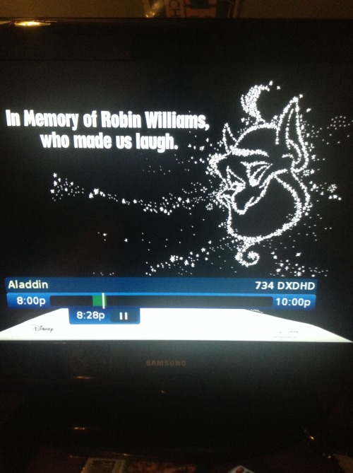 lancecharleson:
“ joeywaggoner:
“ squigglydigg:
“ smokingladiesman submitted:
“ Disney’s tribute to Robin Williams at the end of Aladdin.
”
That’s… actually really beautiful. Well done, Disney.
”
I actually watched Aladdin on Disney Channel a few...