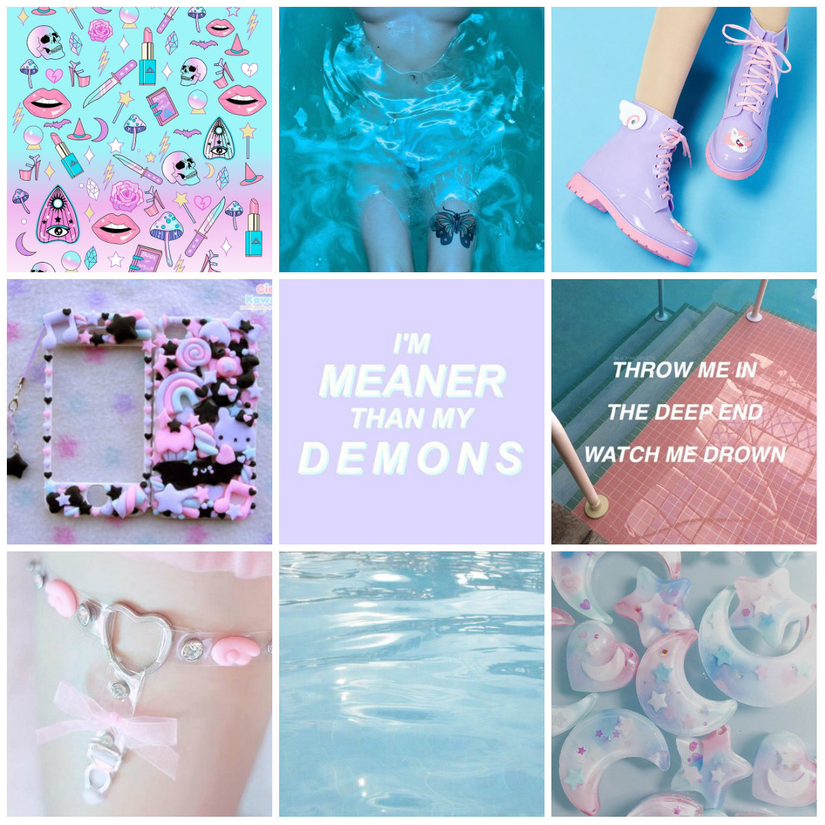 Here To Help! — Moodboard for a Pastel Goth Undyne, requested by...