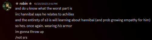 Okay Sorry Mild Fandom Crossover Here But Ive Been Watching Hannibal And Hyperfixating On It And I've