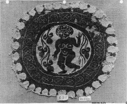 ancientpeoples:  Woven medallion with a nude