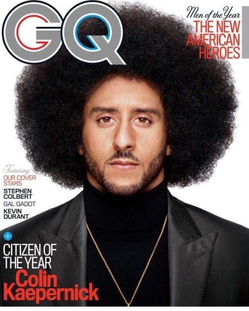 What a good morning! @kaepernick7 ‘s GQ @gq cover got me so hype!! ✊ Stand for something or you’ll f