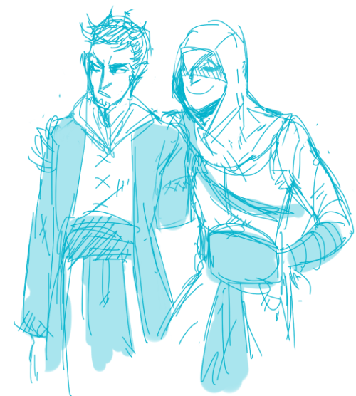 jizzybro:Old oldddd altair/malik doodles i did for chan ahahahaha sobs