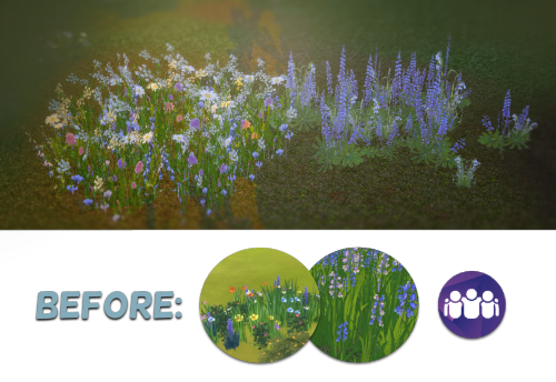 alectorcc:These replace the two world flowers in Windenburgh. Most of the textures edited were from 