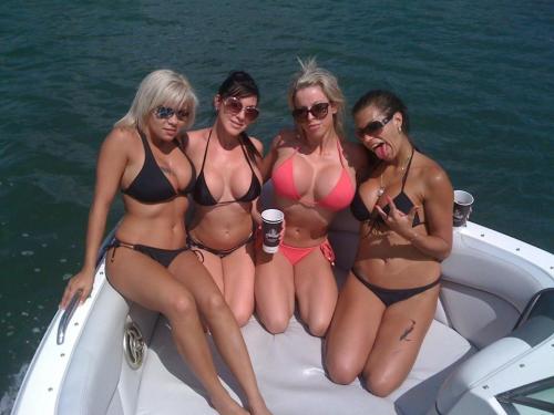 4 bikini bimbos on a boat. That equals 12 holes that all beg to be used.