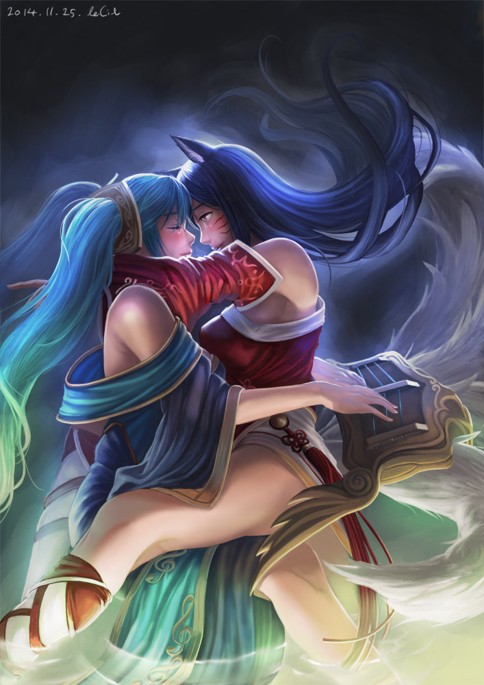 league-of-legends-sexy-girls:  Ahri x Sona